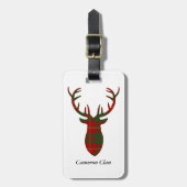 Cameron Clan Family Tartan "Antlers" Label Bagagelabel (Voorkant verticaal)