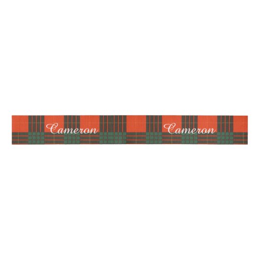 Cameron clan Pset Scottish tartan Grosgrain Lint (Voorkant)