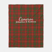 Cameron Clan Tartan Pset Fleece Blanket (Voorkant)