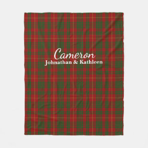 Cameron Clan Tartan Pset Fleece Blanket Deken