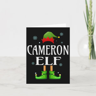 Cameron Elf Xmas Funny Mannen Familie Matching Chr Kaart