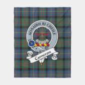 Cameron Erracht Ancient Clan Badge Tartan Pset Fleece Deken (Voorkant)