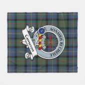 Cameron Erracht Ancient Clan Badge Tartan Pset Fleece Deken (Voorkant (Horizontaal))