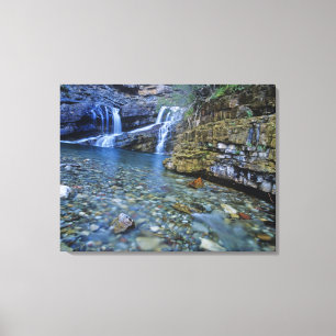 Cameron Falls in Waterton Lakes Nationaal Park in  Canvas Afdruk