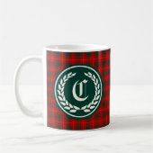 Cameron Family Rood en Groen Tartan Monogram Koffiemok (Links)