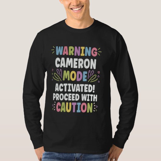 CAMERON Gepersonaliseerde naam Grappig Schattigee  T-shirt (Voorkant)