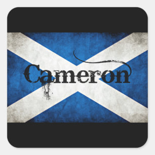 cameron grunge vlag vierkante sticker