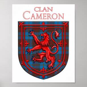 Cameron Hunting Tartan Scottish Pset Poster