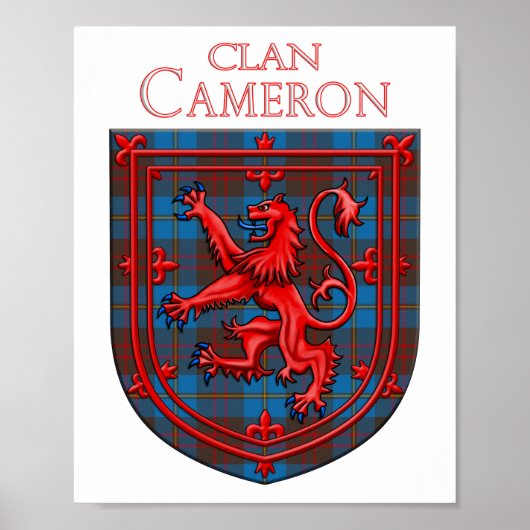 Cameron Hunting Tartan Scottish Pset Poster (Voorkant)