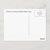 Cameron Louisiana Nautical Harbor Chart briefkaart (Achterkant)