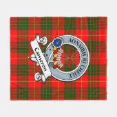 Cameron Modern Clan Badge Tartan Pset Fleece Deken (Voorkant (Horizontaal))