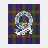 Cameron of Erracht Modern Clan badge Tartan Pset Fleece Deken (Voorkant)