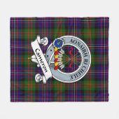 Cameron of Erracht Modern Clan badge Tartan Pset Fleece Deken (Voorkant (Horizontaal))