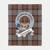 Cameron Of Erracht Verweerde Clan Badge Tartan Pla Fleece Deken (Voorkant)