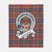 Cameron of Lochiel Ancient Clan Badge Tartan Pset Fleece Deken (Voorkant)