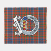 Cameron of Lochiel Ancient Clan Badge Tartan Pset Fleece Deken (Voorkant (Horizontaal))