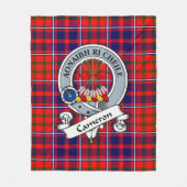 Cameron of Lochiel Modern Clan badge Tartan Pset Fleece Deken (Voorkant)