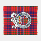 Cameron of Lochiel Modern Clan badge Tartan Pset Fleece Deken (Voorkant (Horizontaal))