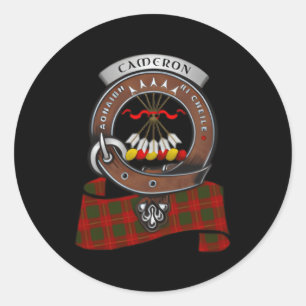 Cameron Schotse Clan Badge Tan Ronde Sticker