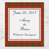 Cameron Schotse Trouw Wijnlabel Wijn Etiket (Enkel label)