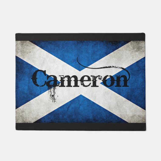 Cameron Scotland Flag Deurmat (Voorkant)