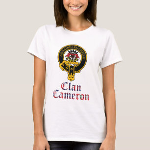 Cameron Scottish Crest Tartan Clan Name Clothes T-shirt
