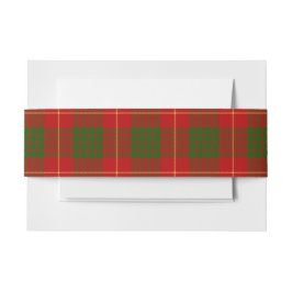 Cameron Scottish Tartan Belly Band Uitnodigingen Wikkel