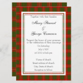 Cameron Scottish Wedding Invitation Kaart (Voorkant / Achterkant)