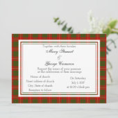 Cameron Scottish Wedding Invitation Kaart (Staand voorkant)