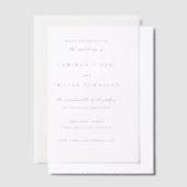Cameron Simple Modern Wedding Save the Date Vellum Uitnodigingen (Offset)