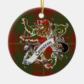 Cameron Tartan Lion Keramisch Ornament (Voorkant)