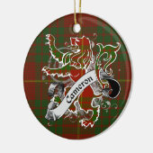 Cameron Tartan Lion Keramisch Ornament (Links)