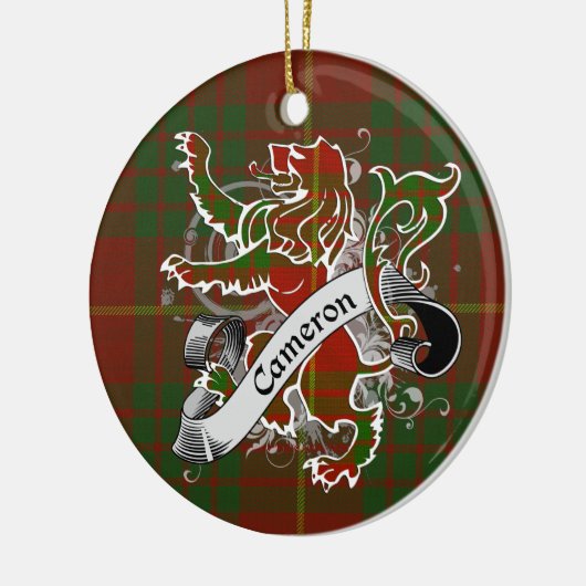 Cameron Tartan Lion Keramisch Ornament (Links)