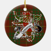 Cameron Tartan Lion Keramisch Ornament (Achterkant)