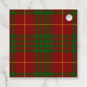 Cameron tartan red green plaid bedankjes labels (Achterkant)
