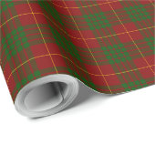 Cameron tartan red green plaid cadeaupapier (Rol Hoek)