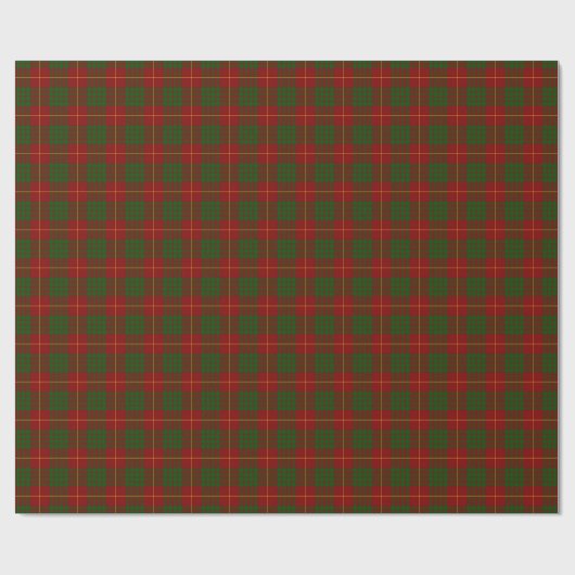 Cameron tartan red green plaid cadeaupapier (Vlak)