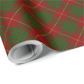 Cameron tartan red green plaid cadeaupapier (Rol Hoek)