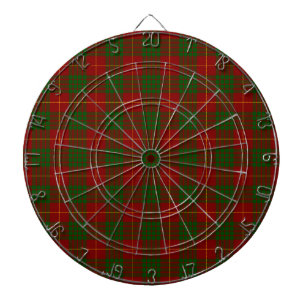Cameron tartan red green plaid dartbord