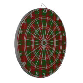 Cameron tartan red green plaid dartbord (Voorkant Links)