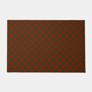 Cameron tartan red green plaid deurmat