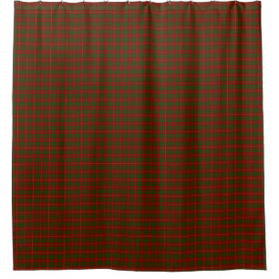 Cameron tartan red green plaid douchegordijn