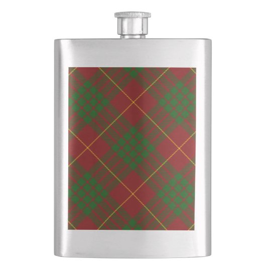 Cameron tartan red green plaid flacon (Voorkant)