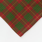 Cameron tartan red green plaid fleece deken (Hoek)