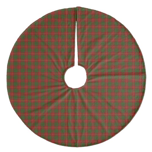 Cameron tartan red green plaid fleece kerstboom rok (Voorkant)