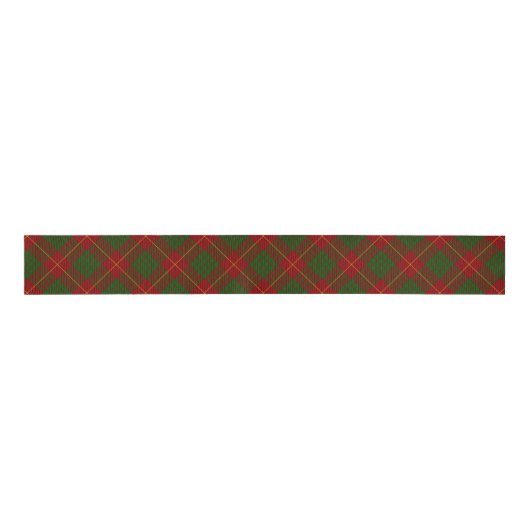 Cameron tartan red green plaid grosgrain lint (Voorkant)