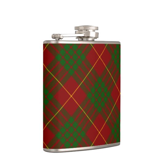 Cameron tartan red green plaid heupfles (Rechts)
