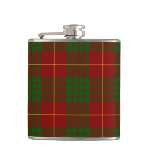 Cameron tartan red green plaid heupfles