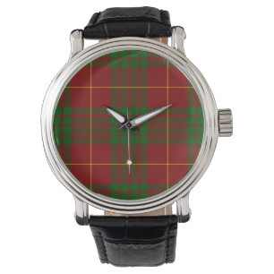 Cameron tartan red green plaid horloge