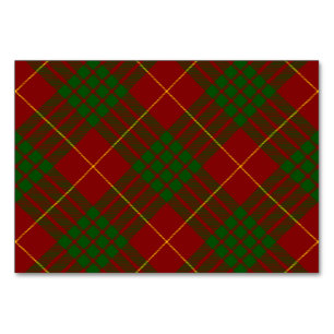Cameron tartan red green plaid kaart